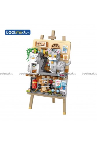 Đồ Chơi Lắp Ráp Mô Hình Tranh 3D Keep fit Tom and Jerry Hãng Loz